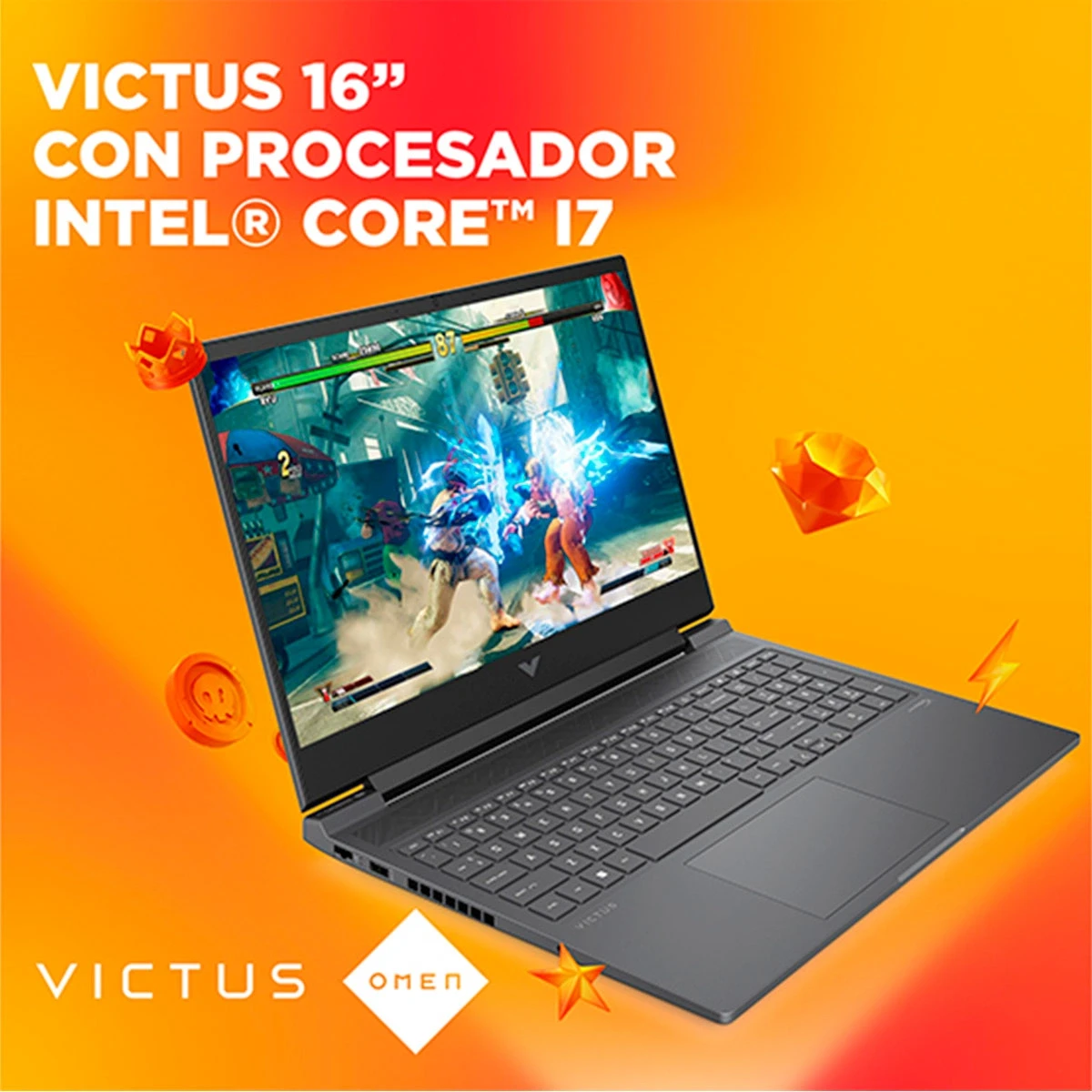 NOTEBOOK GAMER HP VICTUS 16-R1016LA INTEL CORE I7 32GB RAM 1TB SSD NVIDIA RTX 4070 16.1” - 9