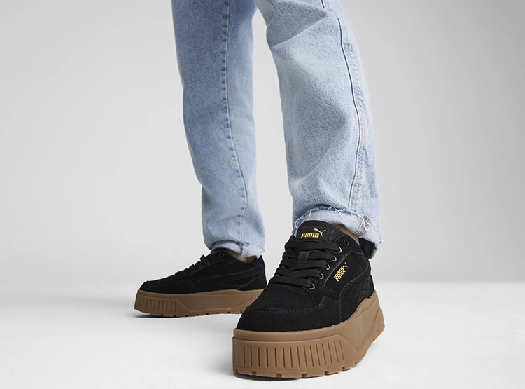 ZAPATILLAS MUJER PUMA CASUAL NEGRO KARMEN II IDOL SD CUERO - 8