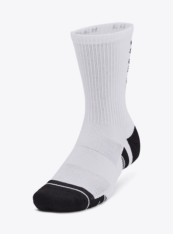 PACK CALCETINES UNISEX UNDER ARMOUR BLANCO PERFORMANCE TECH
