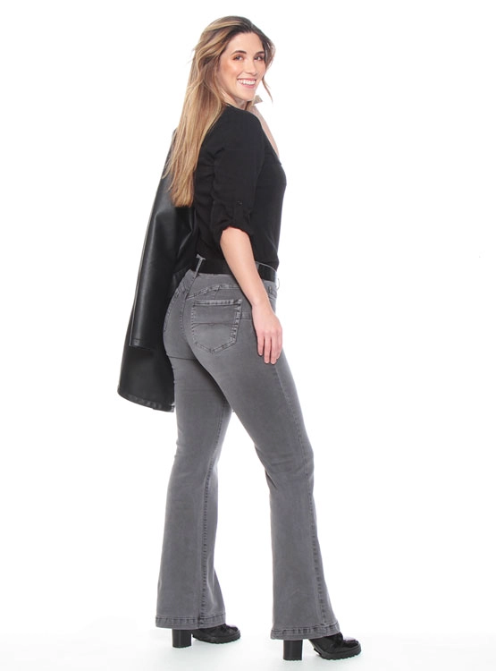 JEANS ALGODÓN FLARE MUJER WADOS TIRO ALTO - 5