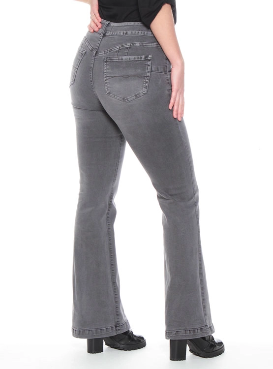 JEANS ALGODÓN FLARE MUJER WADOS TIRO ALTO - 6
