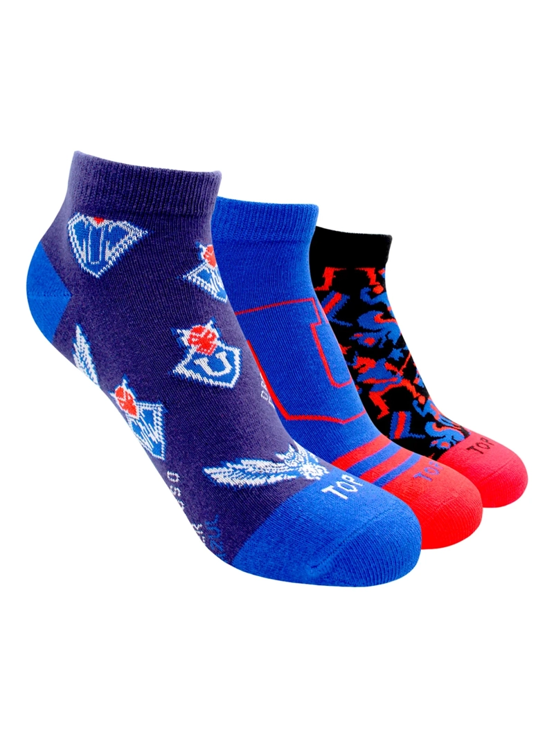 CALCETINES NIÑO TOP PACK X3 ALGODÓN FUTBOL - 1
