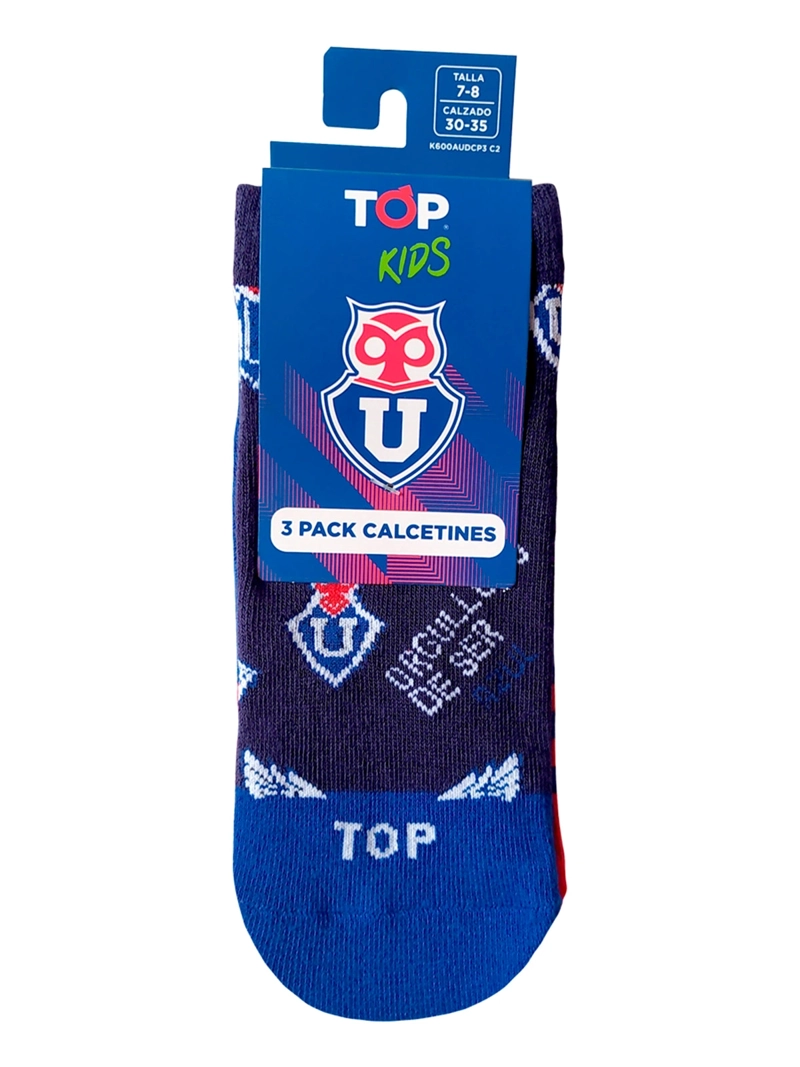 CALCETINES NIÑO TOP PACK X3 ALGODÓN FUTBOL - 6