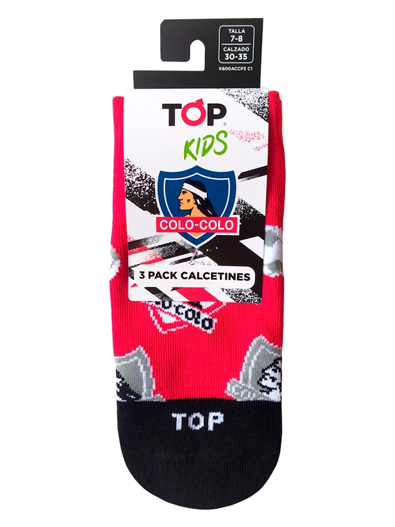 CALCETINES NIÑO TOP PACK X3 ALGODÓN FUTBOL - 5