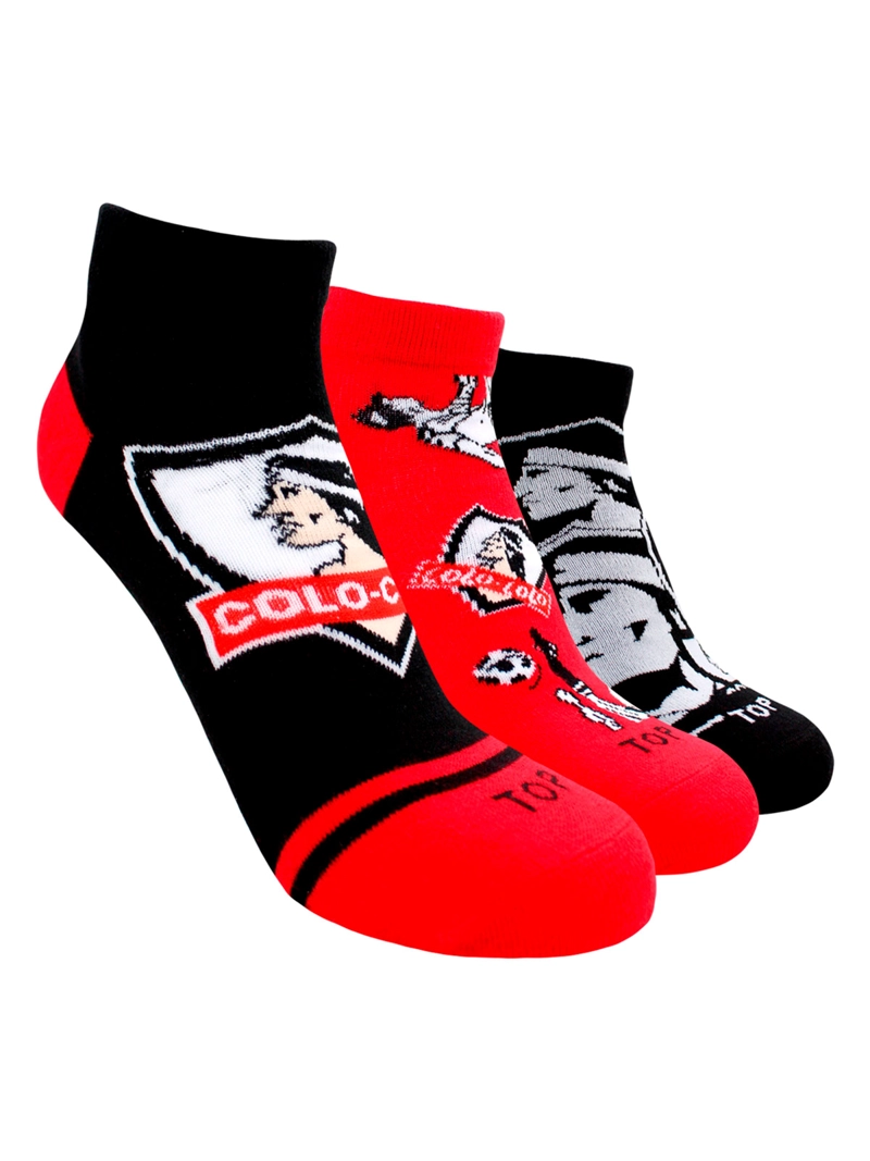 CALCETINES NIÑO TOP PACK X3 ALGODÓN FUTBOL - 1