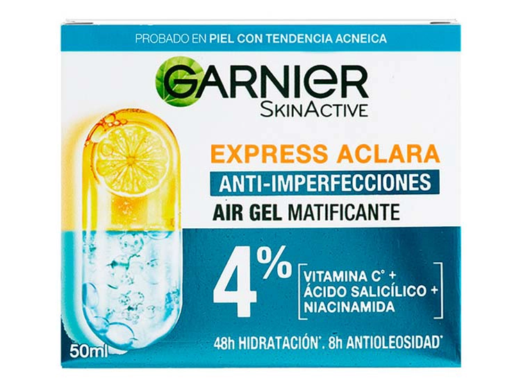 GEL FACIAL GARNIER HIDRATANTE ANTIIMPERFECCIONES MATIFICANTE EXPRESS ACLARA AIR 50 ML - 2