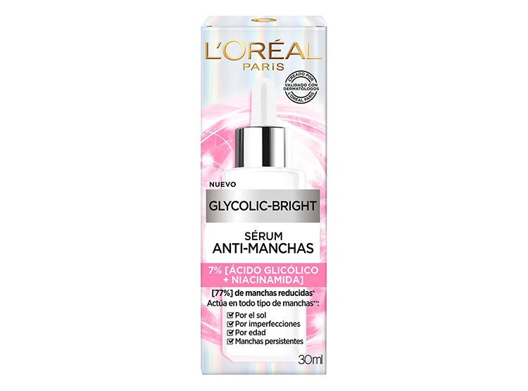 SERUM FACIAL LOREAL ANTIMANCHAS GLYCOLIC BRIGHT 0.07 ÁCIDO GLICÓLICO + NIACINAMIDA 30 ML - 2