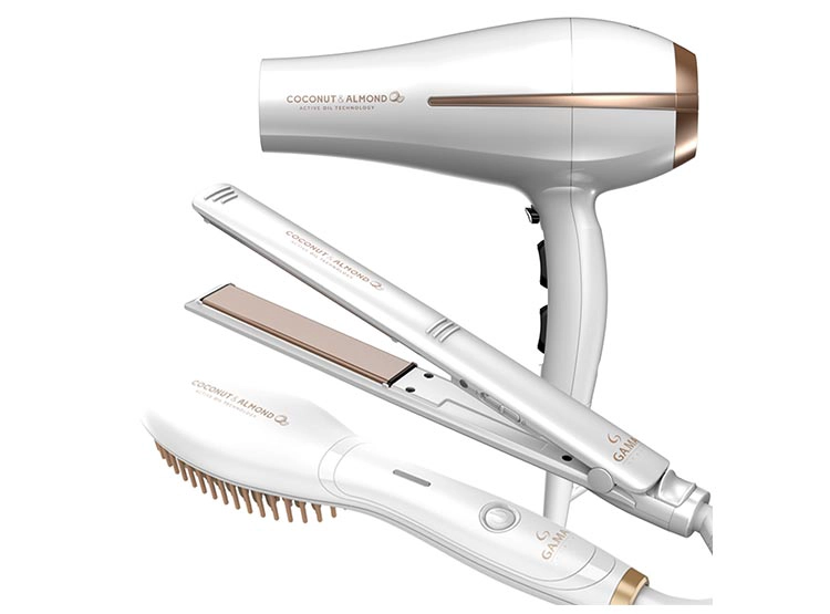 COMBO SECADOR DE PELO GAMA COCONUT ALMOND + ALISADOR + CEPILLO INNOVA MINI 2200 W - 1