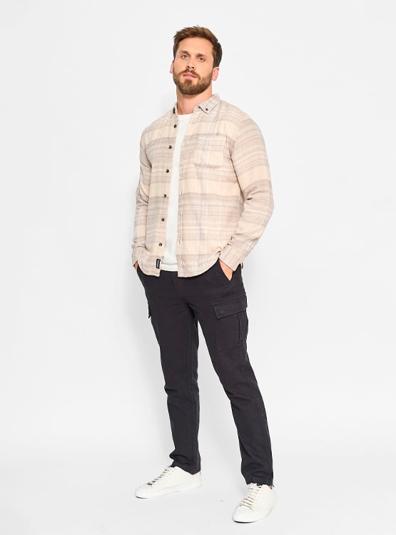 CAMISA MANGA LARGA ALGODÓN HOMBRE BARBADOS CUADROS - 4