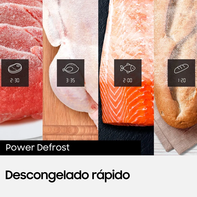 MICROONDAS SAMSUNG 32 L  MS32DG4504AGZS CON POWER DEFROST PLATO GIRATORIO - 6