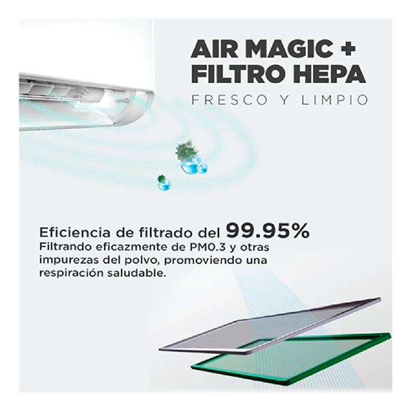 AIRE ACONDICIONADO SPLIT MIDEA BREEZELESS 12000 BTU WIFI FRÍO CALOR INVERTER - 9