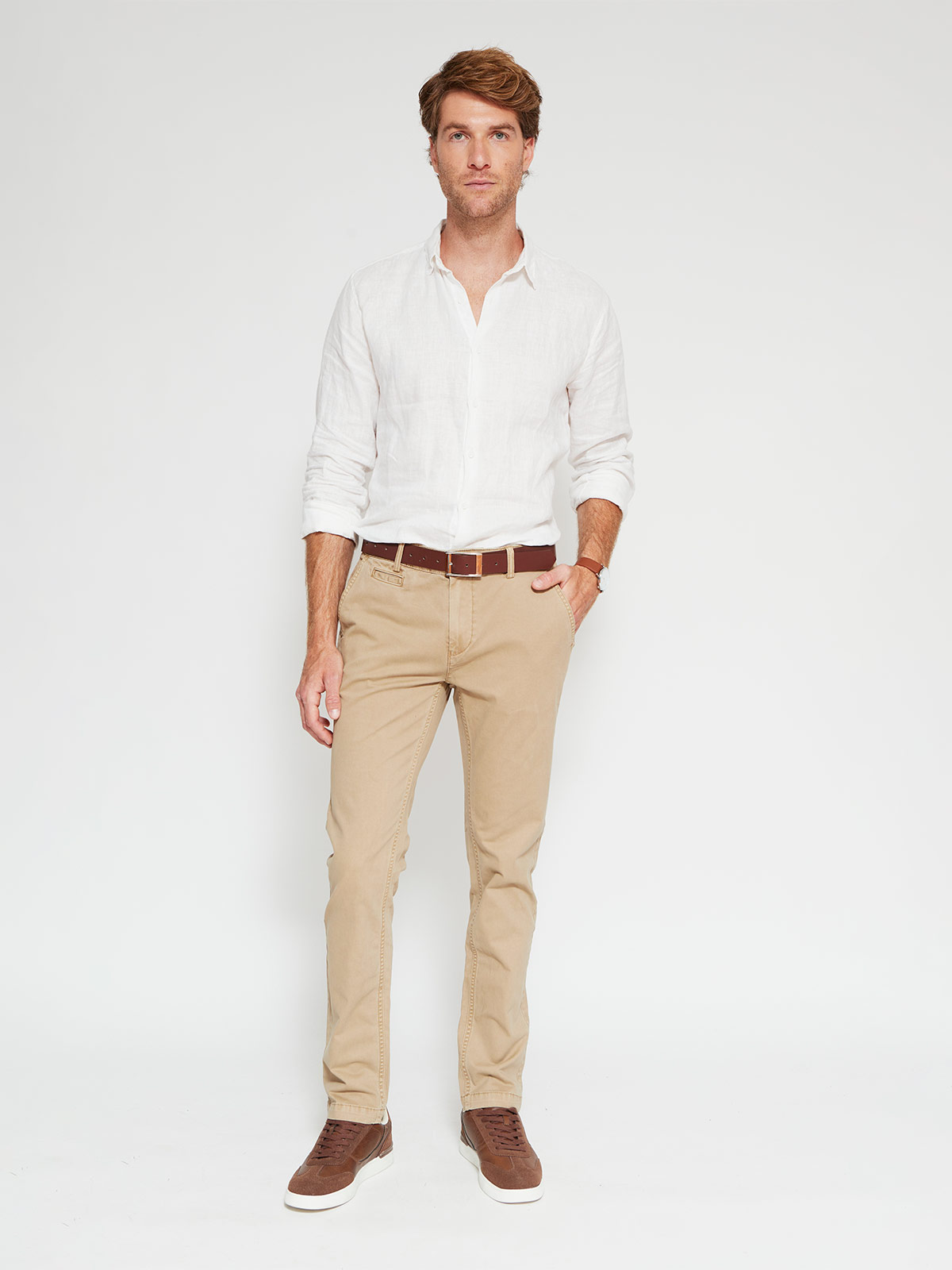 PANTALÓN HOMBRE MARQUIS ALGODÓN SLIM CHINO LAVADO - 4