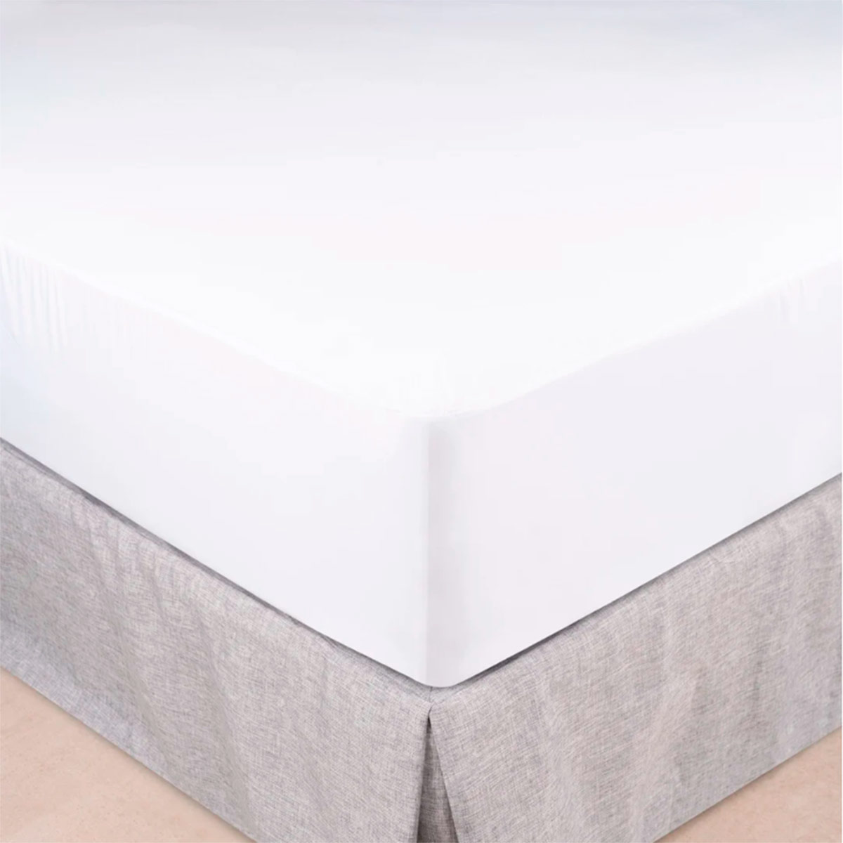 CUBRECOLCHON CELTA KING ALGODÓN BLANCO IMPERMEABLE RESPIRABLE - 3