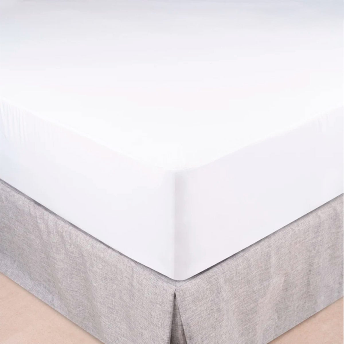 CUBRECOLCHON CELTA 1.5 PLAZAS ALGODÓN BLANCO IMPERMEABLE RESPIRABLE - 3