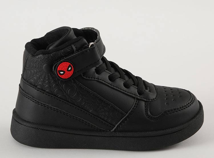 ZAPATILLAS ESCOLARES NIÑO MARVEL NEGRO SPIDERMAN
