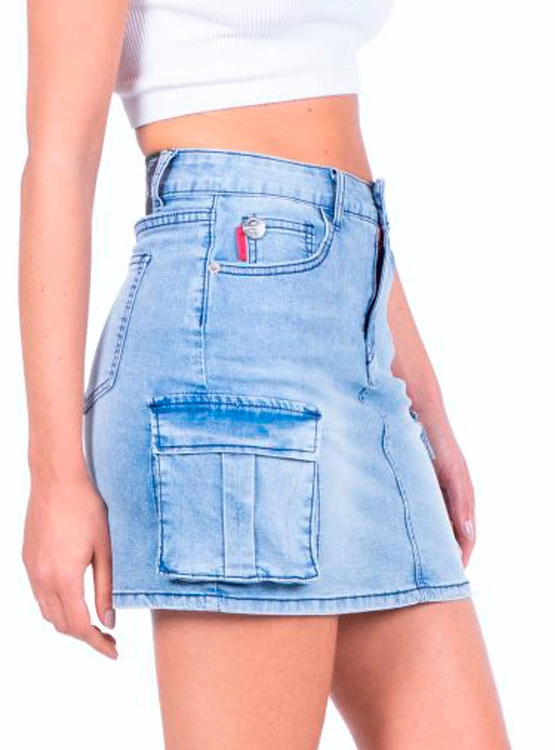 FALDA CORTA ALGODÓN MUJER ELLUS - 3