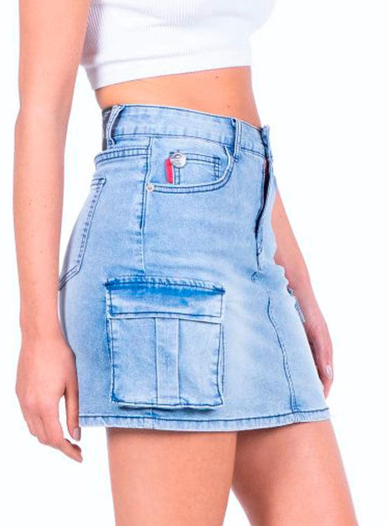 FALDA CORTA ALGODÓN MUJER ELLUS - 3