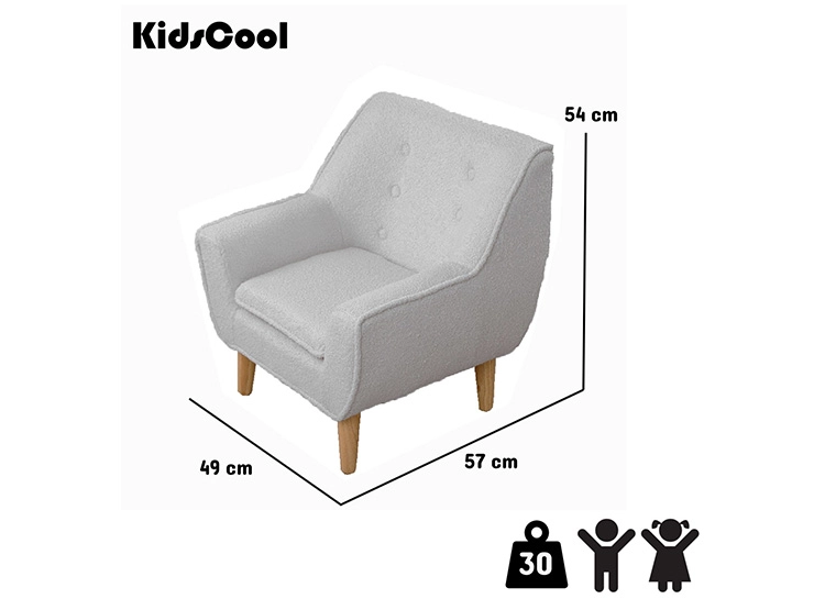 SILLÓN KIDSCOOL INFANTIL MIMO GRIS - 8