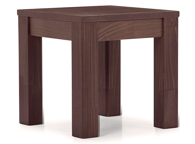 MESA LATERAL ROSEN SAPELLY TABACO CAFÉ 50 CM - 1