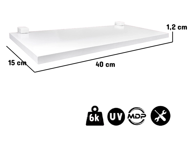 REPISA KIDSCOOL PACK X2 40 CM BLANCO - 3