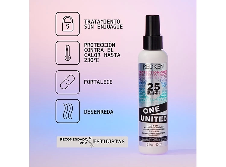 SET CAPILAR REDKEN SHAMPOO SIN SULFATOS 300 ML + ONE UNITED 150 ML ABC REPARACIÓN TOTAL CABELLO DAÑADO - 4