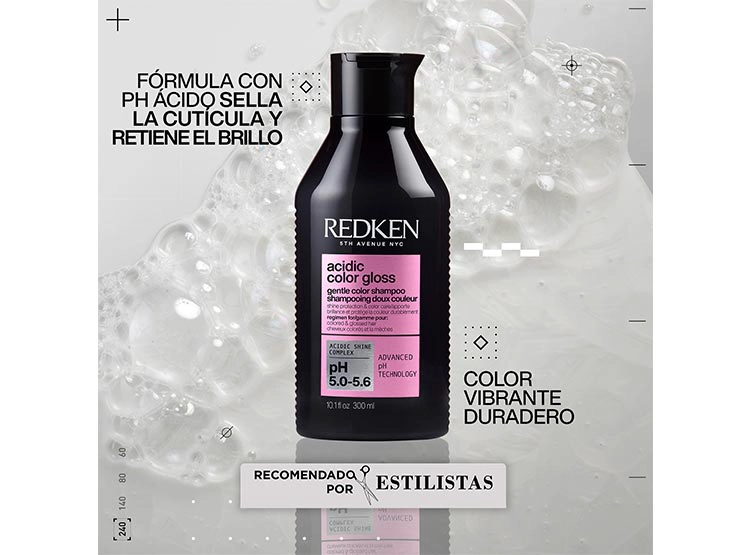 SET CAPILAR REDKEN SHAMPOO SIN SULFATOS 300 ML + ONE UNITED 150 ML BRILLO INTENSO CABELLO TINTURADO ACIDIC GLOSS - 2
