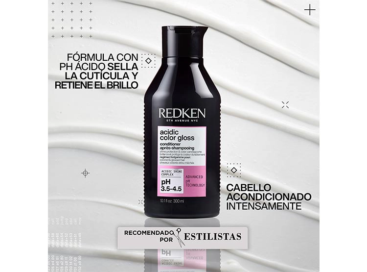SET BRILLO INTENSO CABELLO CON COLOR REDKEN ACIDIC COLOR GLOSS SHAMPOO SIN SULFATOS 300 ML + ACONDICIONADOR 300 ML - 3