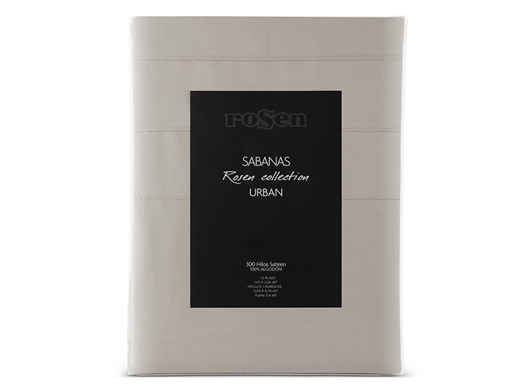 SABANA 300 HILOS LISA PLATA 1,5 PL                      - 5