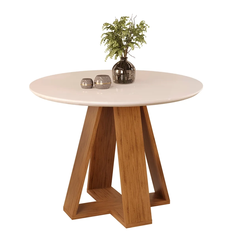 JUEGO DE COMEDOR VEKKA HOME LIA CELESTE 4S BEIGE - 3