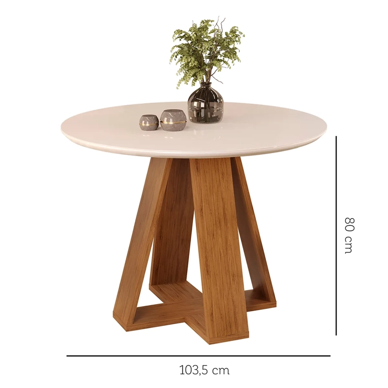 JUEGO DE COMEDOR VEKKA HOME LIA CELESTE 4S BEIGE - 9