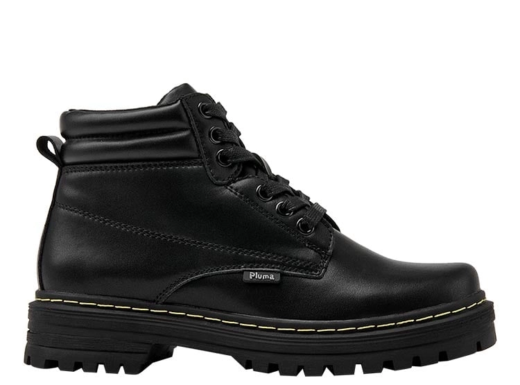 BOTINES ESCOLARES UNISEX PLUMA NEGRO EW432 - 1