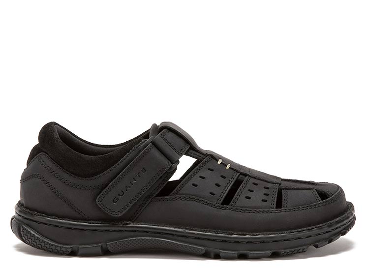 SANDALIAS CUERO HOMBRE GUANTE NEGRO BUDAPEST - 1