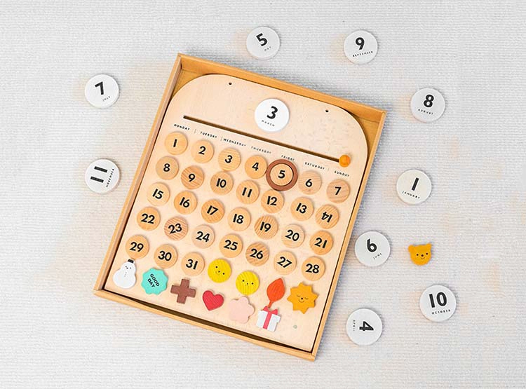 JUGUETE DIDACTICO KIDSCOOL CALENDARIO MONTESSORI MADERA - 3