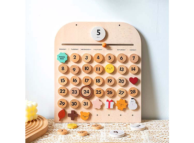 JUGUETE DIDACTICO KIDSCOOL CALENDARIO MONTESSORI MADERA - 4