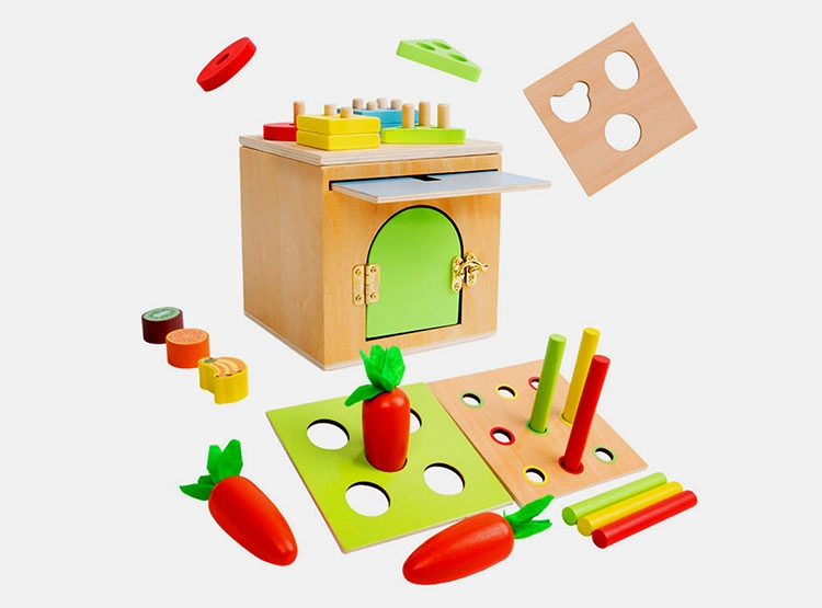 JUGUETE DIDACTICO KIDSCOOL 6 EN 1 MADERA MONTESSORI - 1