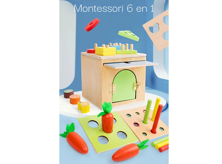 JUGUETE DIDACTICO KIDSCOOL 6 EN 1 MADERA MONTESSORI - 10