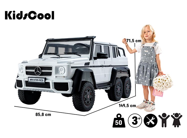 AUTO BATERÍA KIDSCOOL LICENCIA MRCDS 6X6 BL 12V - 5