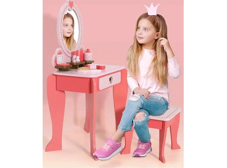 TOCADOR LOVE ROSADO CON ACCESORIOS - 3