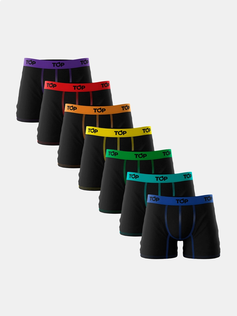 PACK 7 BÓXERS ALGODÓN HOMBRE TOP MULTICOLOR 208AP7C4 - 1