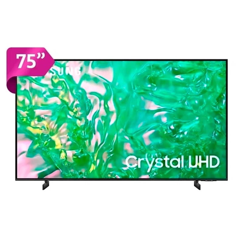 SMART TV SAMSUNG LED 4K UHD 75” UN75DU8000GXZS 2024 CRYSTAL