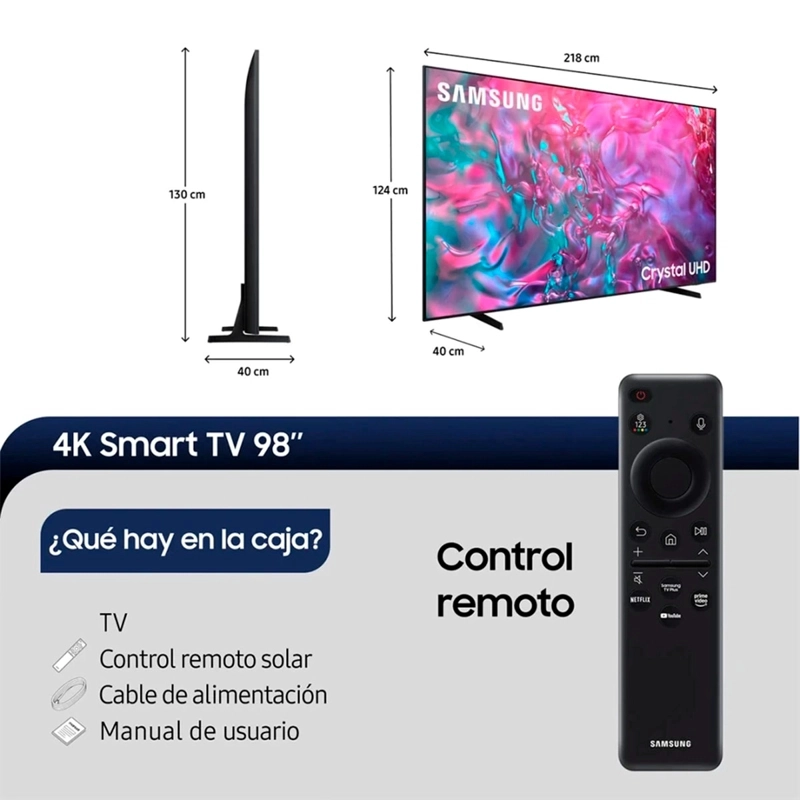 SMART TV SAMSUNG LED 4K UHD 98” CRYSTAL UN98DU9000GXZS - 3