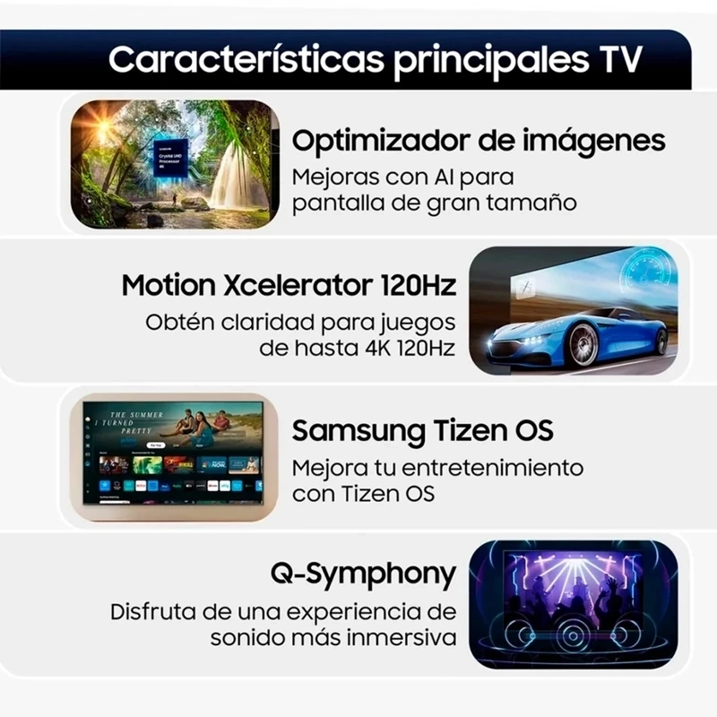 SMART TV SAMSUNG LED 4K UHD 98” CRYSTAL UN98DU9000GXZS - 4