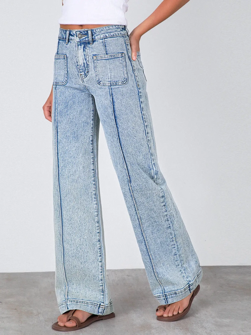 JEANS ALGODÓN WIDE LEG MUJER RAINDOOR - 2