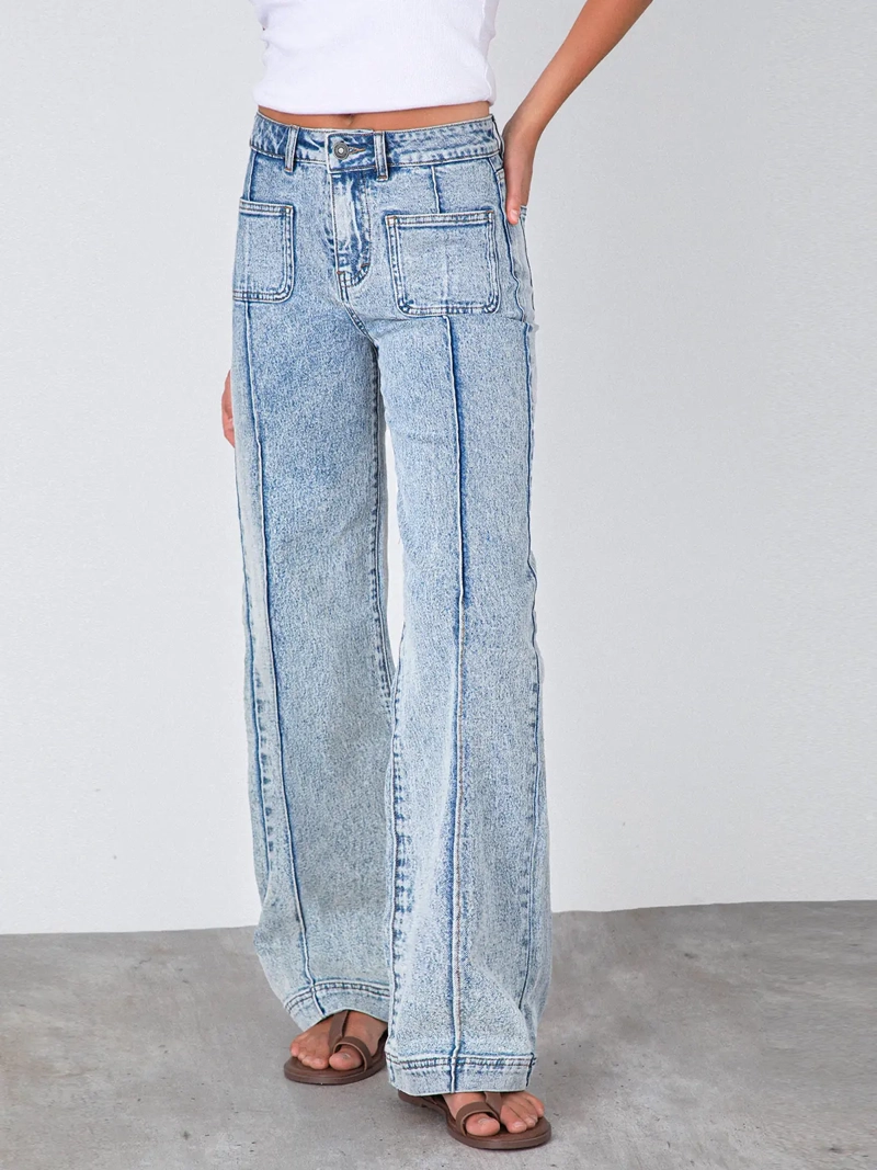 JEANS ALGODÓN WIDE LEG MUJER RAINDOOR - 3