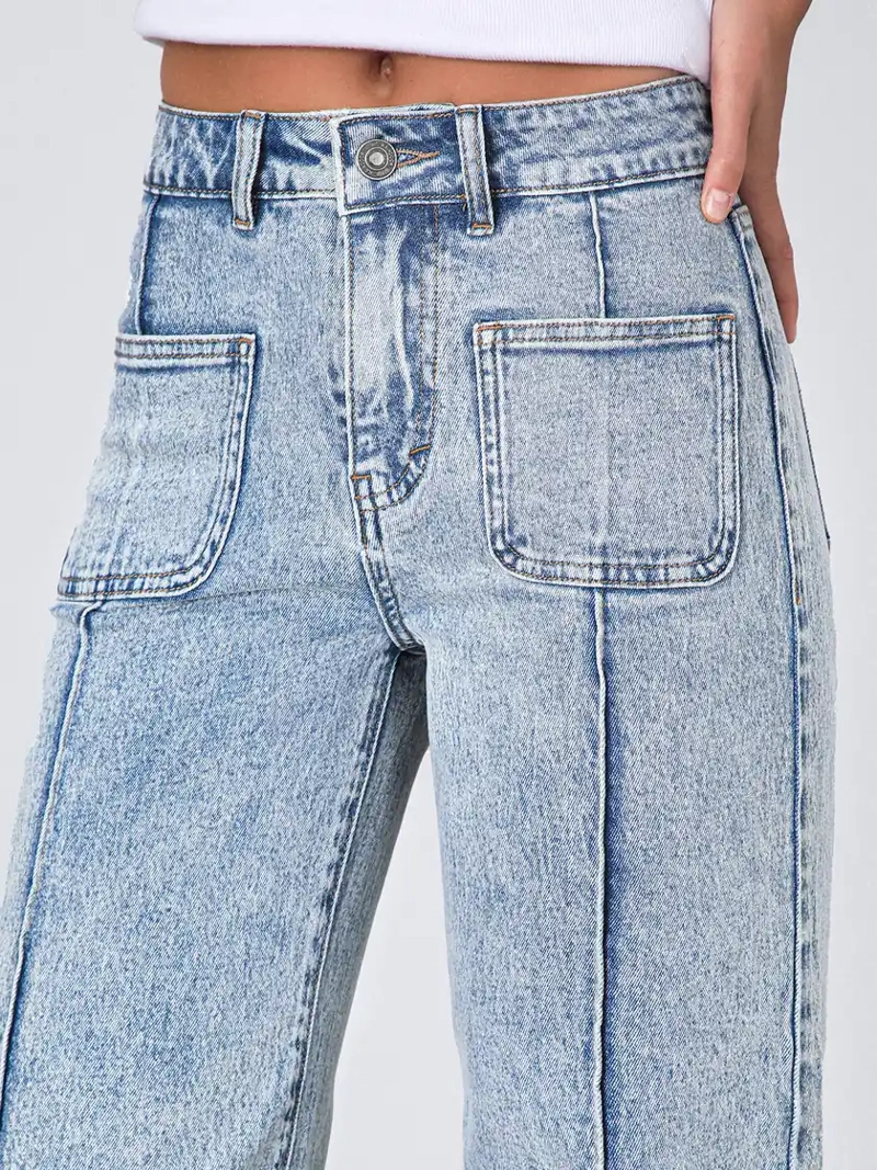JEANS ALGODÓN WIDE LEG MUJER RAINDOOR - 5