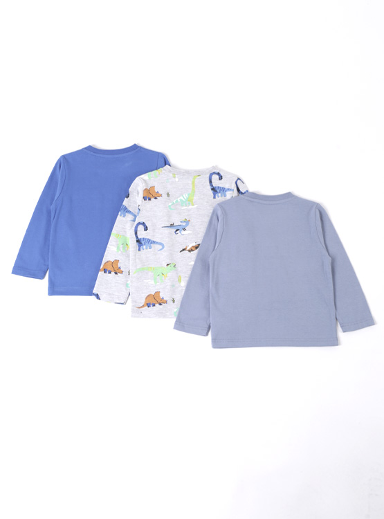 PACK 3 POLERA MANGA LARGA ALGODÓN NIÑO BABY HARVEST - 2