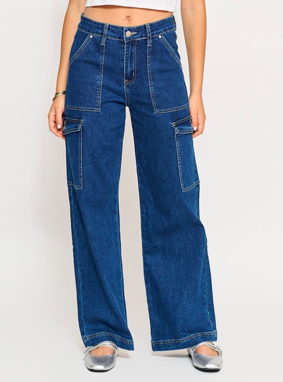 JEANS ALGODÓN REGULAR MUJER INDEX CARGO - 2