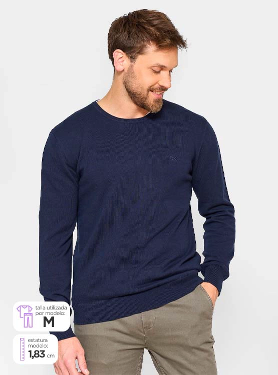 SWEATER REGATTA BÁSICO CUELLO REDONDO - 1