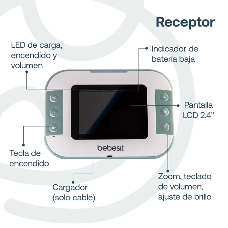 CÁMARA MONITOR PORTATIL BEBE LCD 2.4 VISIÓN NOCTURNA - 4