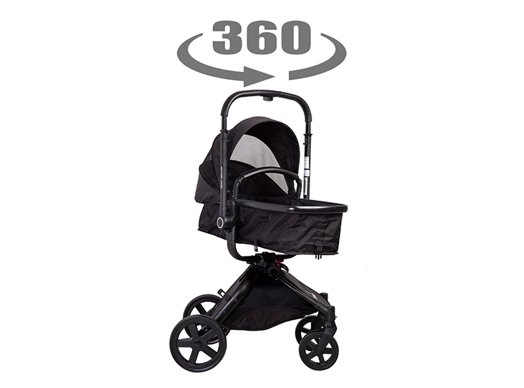 COCHE CUNA TRAVEL SYSTEM BEBE DELUXE 360° CON BASE NEGRO - 8